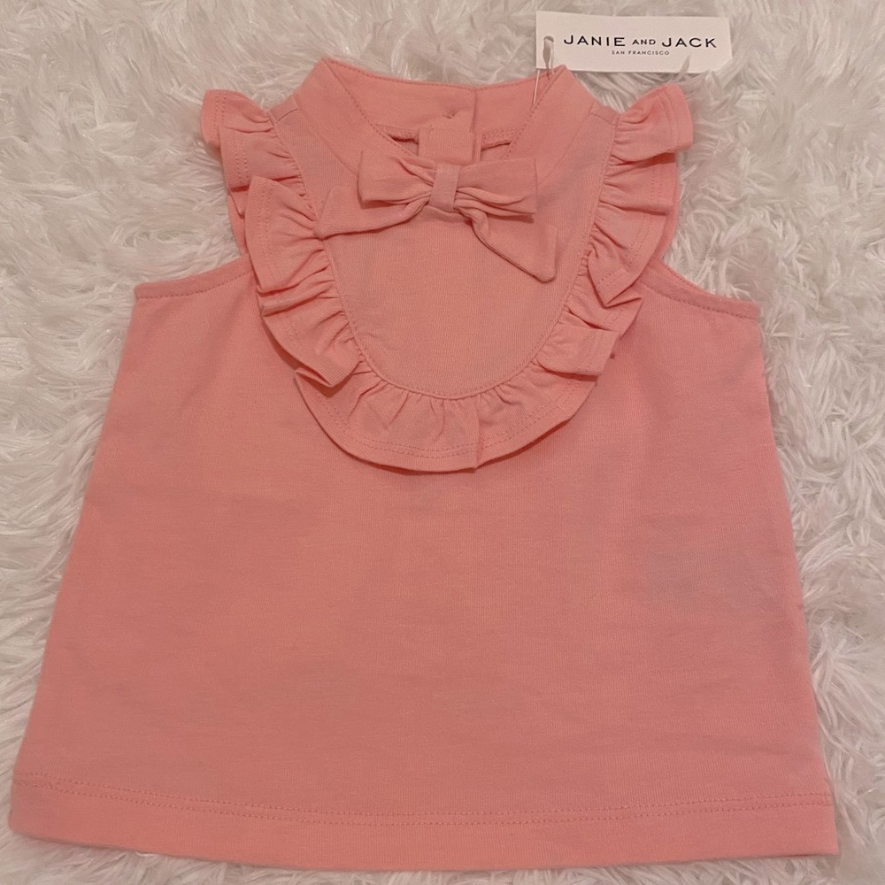 NWT Janie and Jack ruffle bow top (12-18 months)